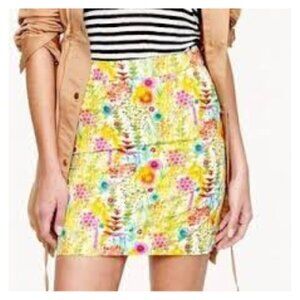 J Crew Liberty London Art Postage Stamp Tresco Floral Cotton Mini Skirt Sz 2